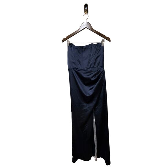 After Six Strapless Topstitched Corset Satin Maxi Dress Size 14R New with Tags - Picture 7 of 8
